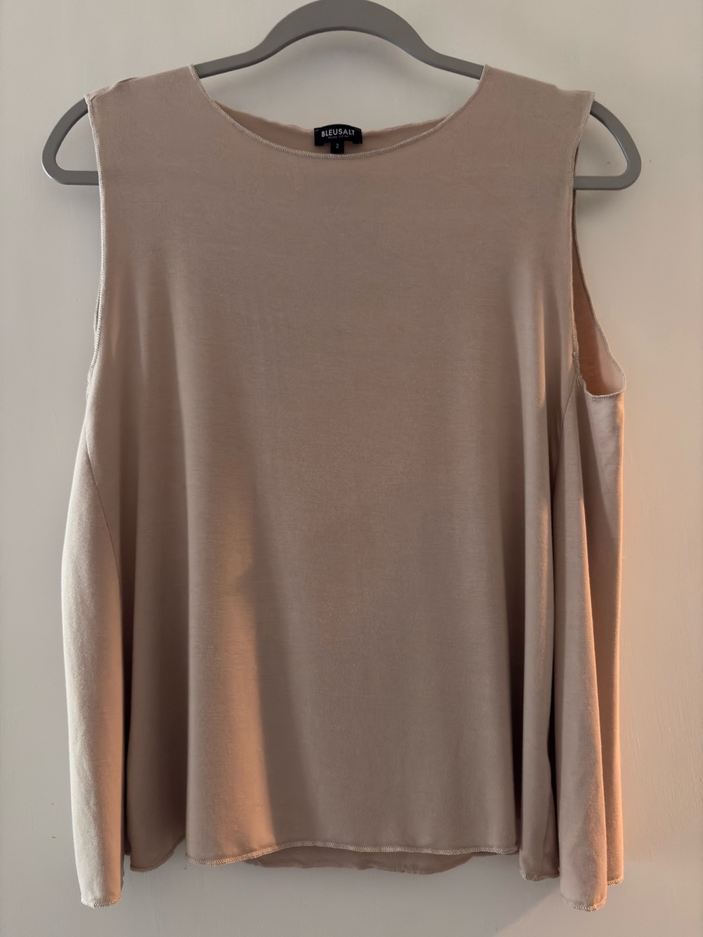 Bleusalt The Swing Top Size 2 Light Taupe Beige Modal Tank